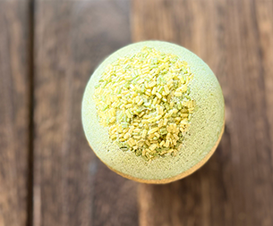 Bombe de bain artisanale - Mer enchantée - Grande (Luxe) avec huiles essentielles de romarin et d'eucalyptus