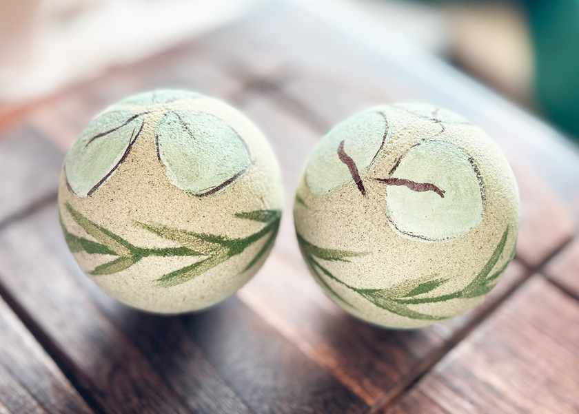 Bombe de bain artisanale - Paysage marin - Grande (Premium) avec huiles essentielles de romarin et d'eucalyptus