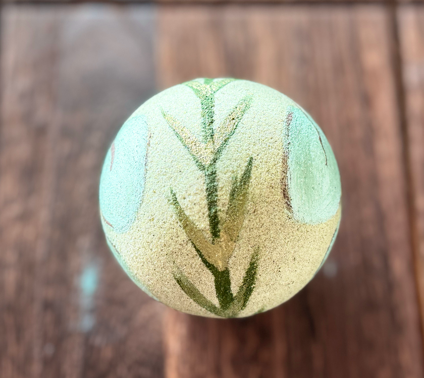 Bombe de bain artisanale - Paysage marin - Grande (Premium) avec huiles essentielles de romarin et d'eucalyptus