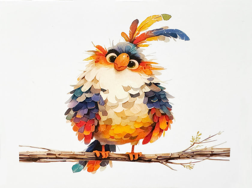 Greeting Card, Funny Birds - (Blank)