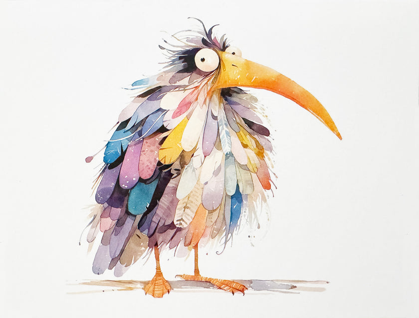 Greeting Card, Funny Birds - (Blank)