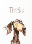 Carte de vœux, Chiens - Merci (vierge)