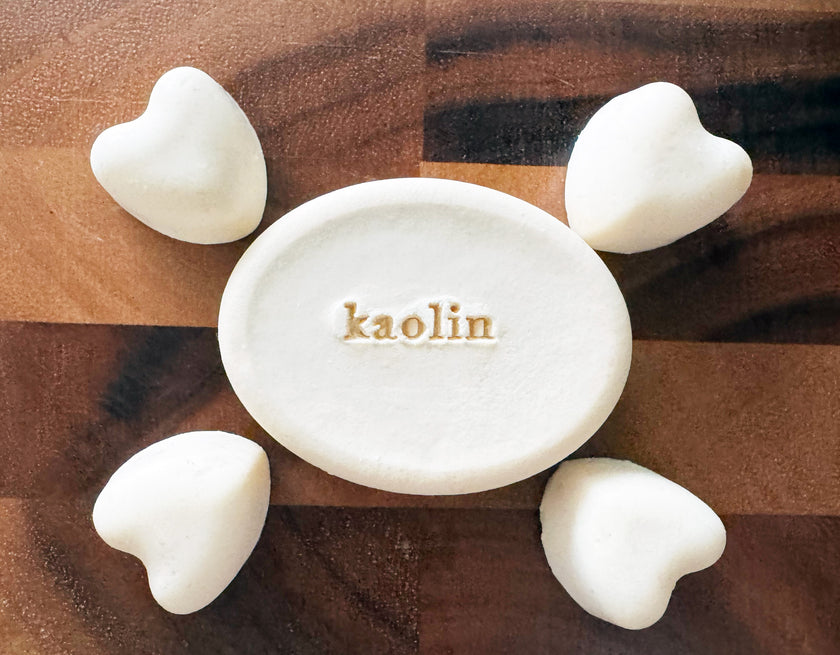 Barre de savon artisanale - Argile Kaolin et Aloe (Basique), Ovale