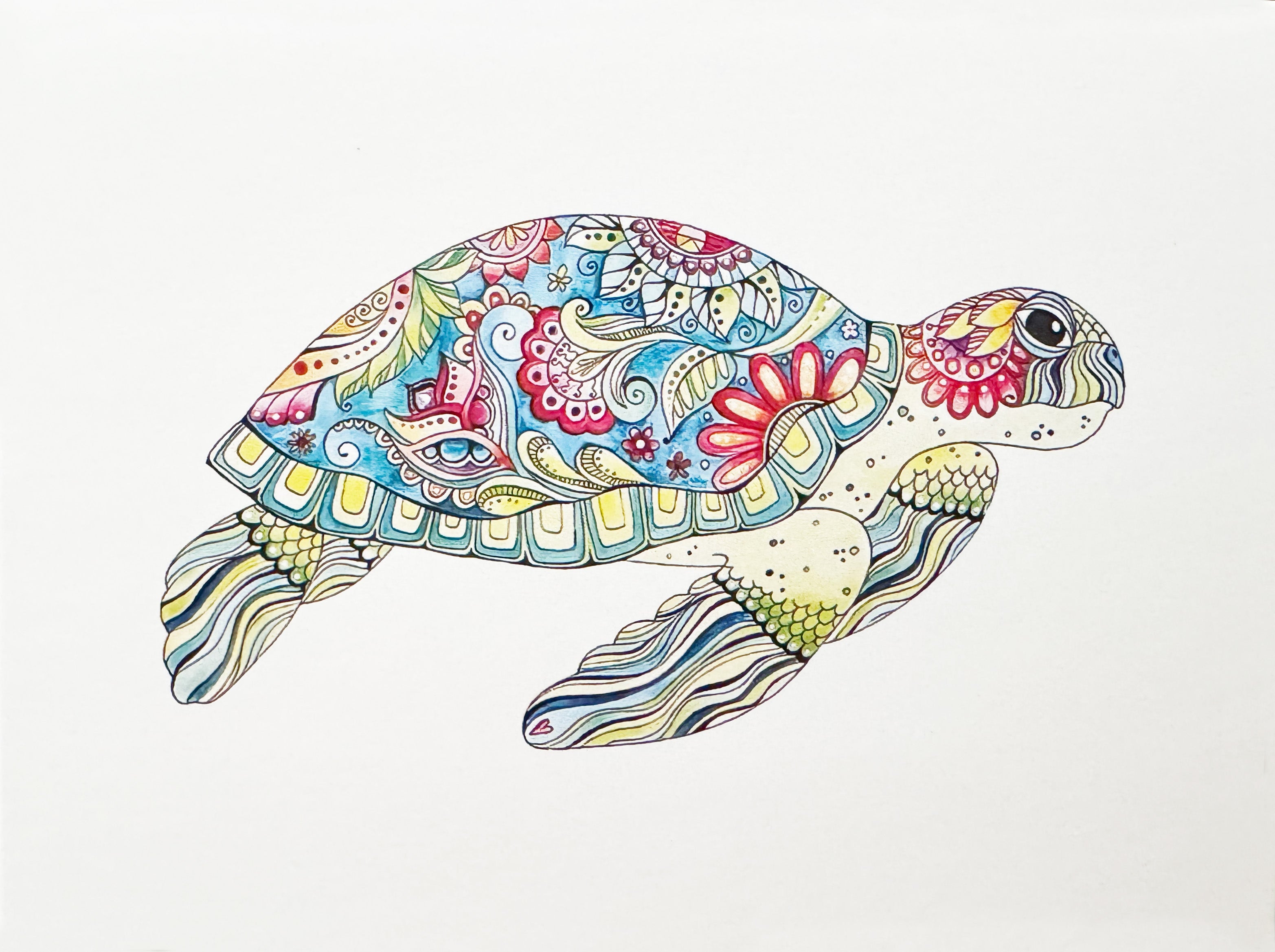 Carte de vœux, Animaux en mosaïque – (vierge)