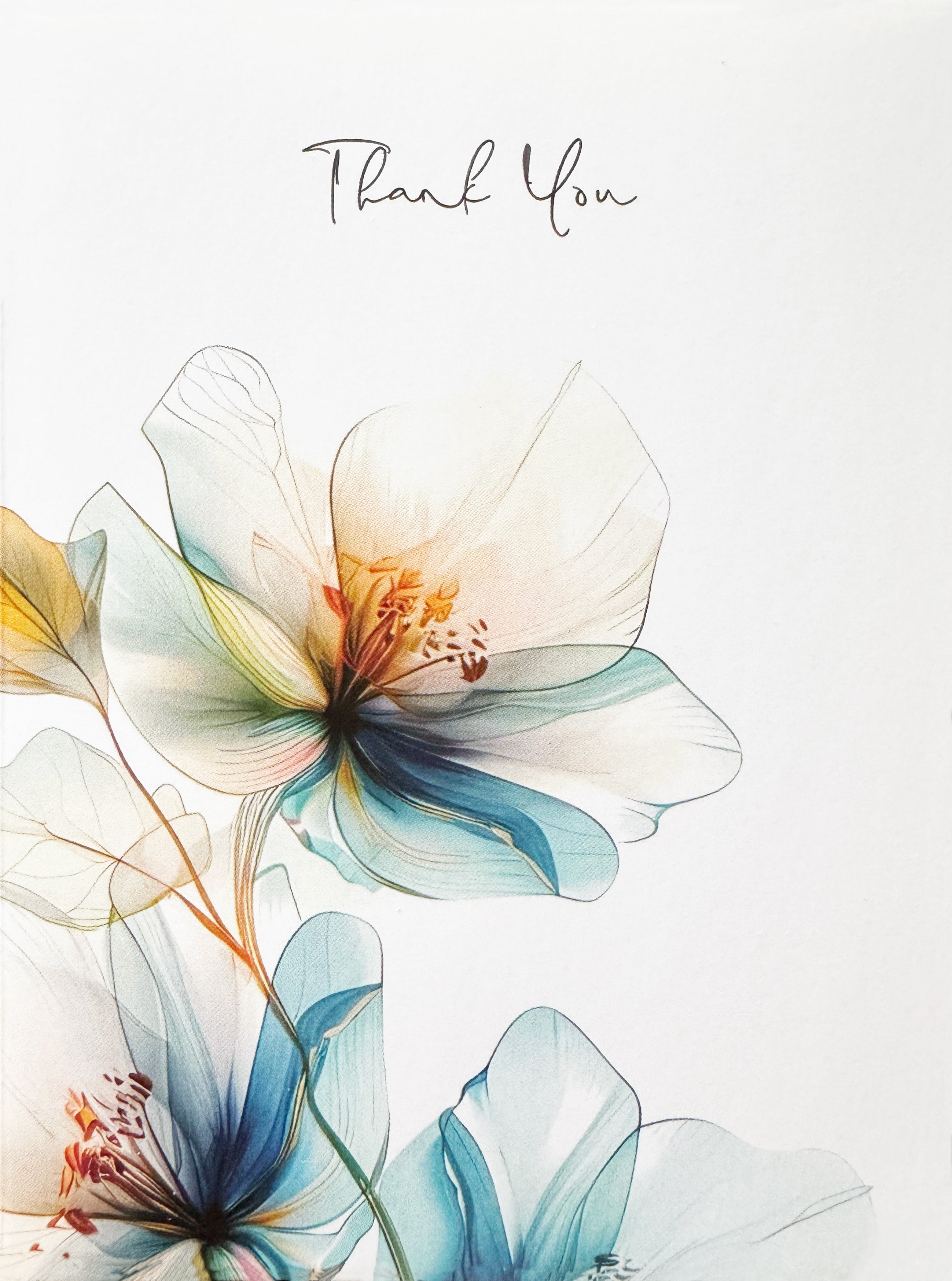 Carte de vœux, Fleurs de rêve – Merci (vierge)