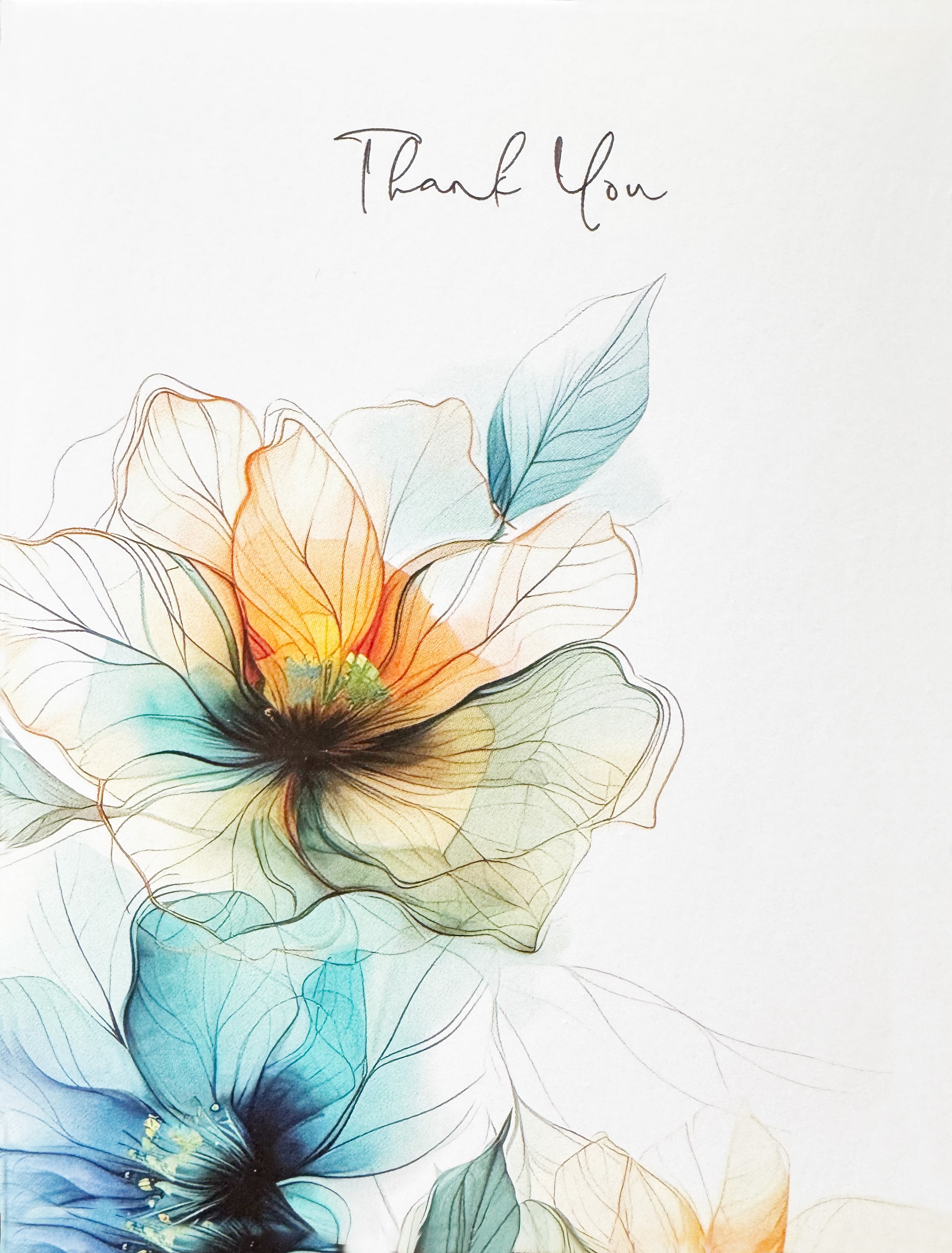 Carte de vœux, Fleurs de rêve – Merci (vierge)