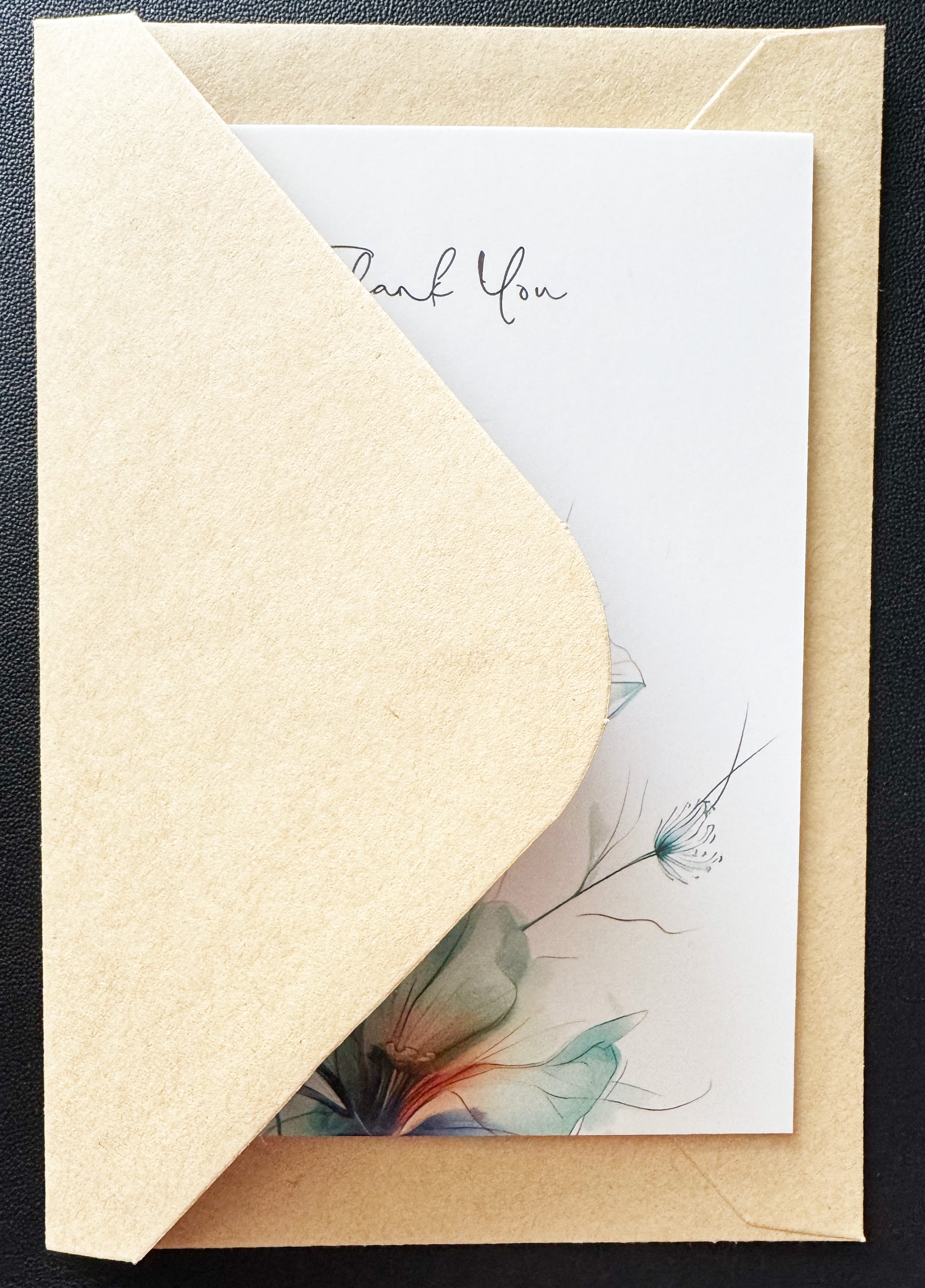 Carte de vœux, Fleurs de rêve – Merci (vierge)