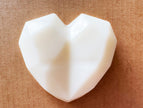 Artisan Soap Bar:  Valentine Goat's Milk, Unscented (Geometric Heart:  White)