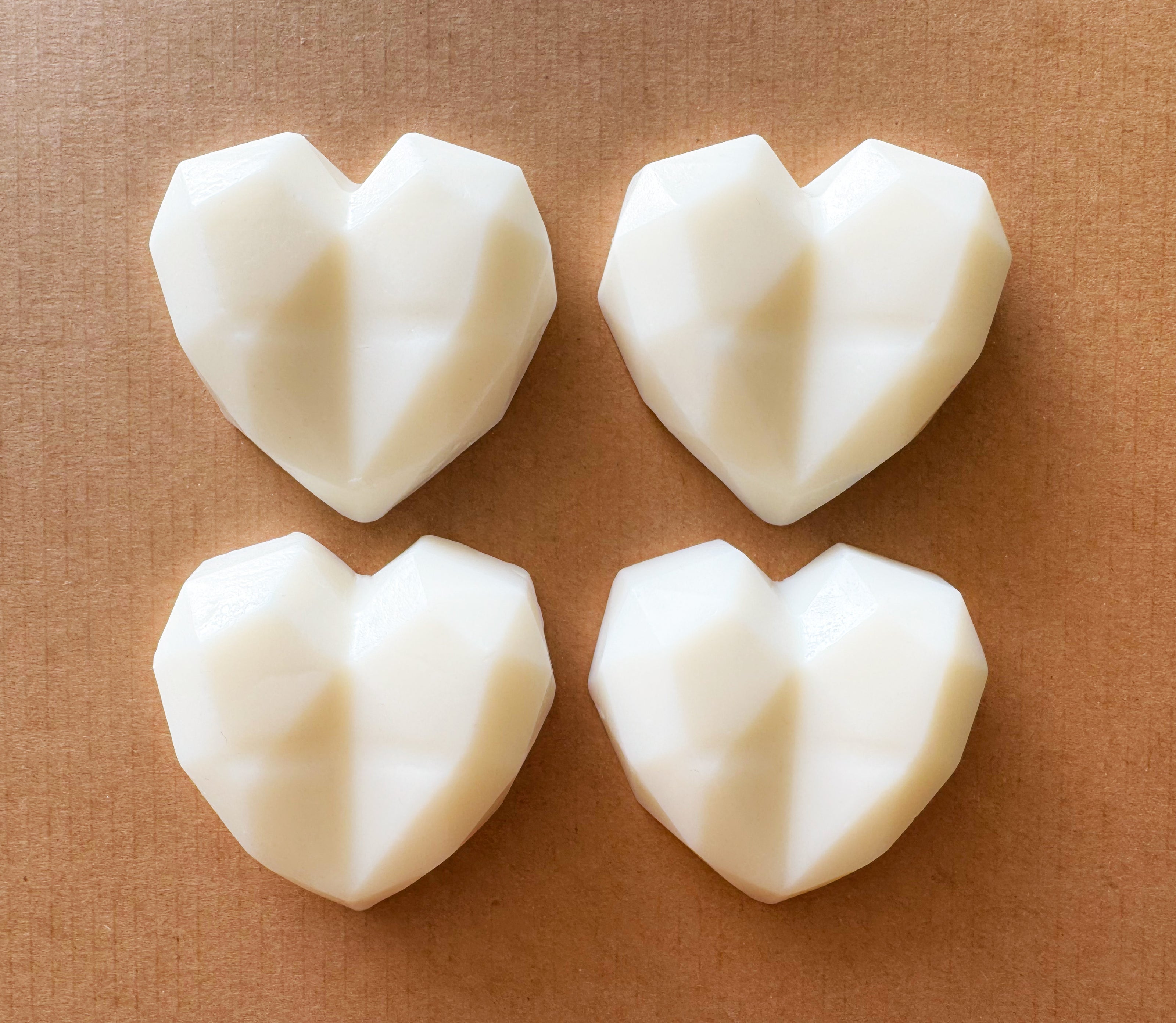 Artisan Soap Bar:  Valentine Goat's Milk, Unscented (Geometric Heart:  White)