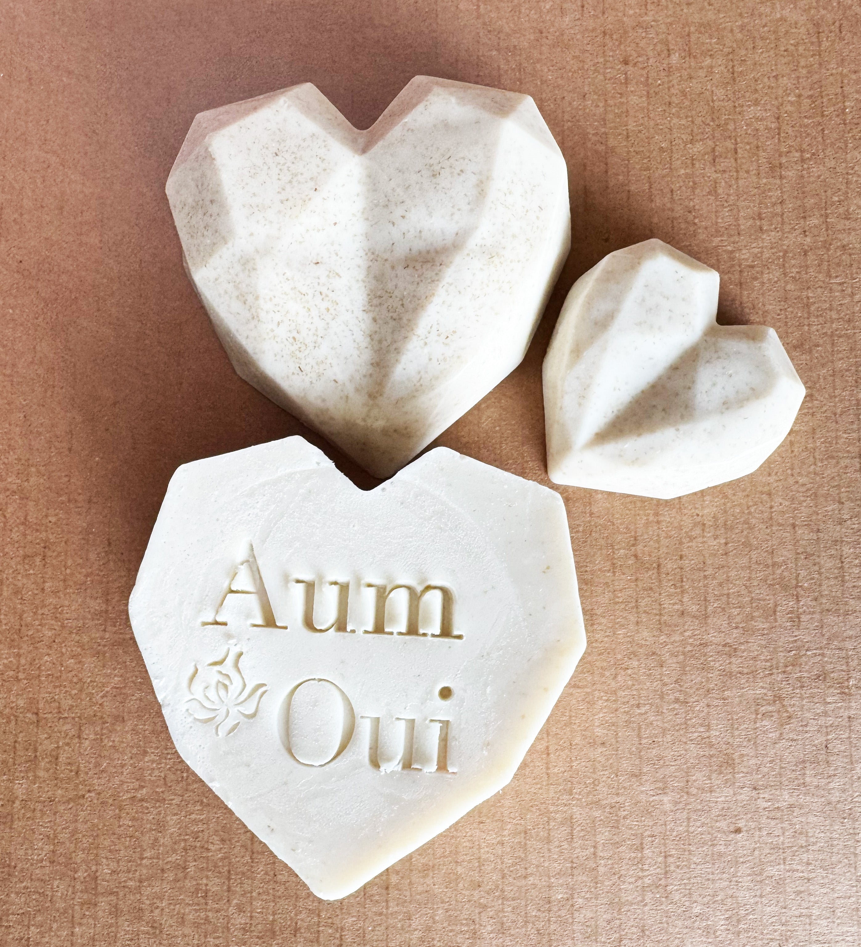Artisan Soap Bar:  Valentine Oat's Milk - Tropics of Paradise, Scented (Geometric Heart:  Oat)