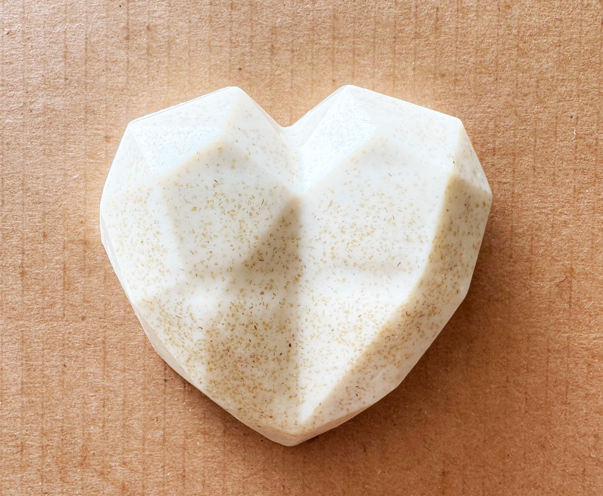 Artisan Soap Bar:  Valentine Oat's Milk - Tropics of Paradise, Scented (Geometric Heart:  Oat)