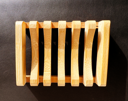 Accessory - Single Soap Holder Dish, Bamboo