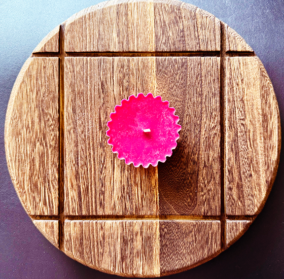 Bougie Fleur Flottante AO - Rose Rouge Foncé (Parfum) / Couleur Bordeaux