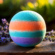 Bombe de bain artisanale – Lavandin, arbre à thé et orange sanguine – Très grande taille (Premium)