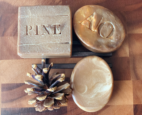 Pain de savon artisanal - Goudron de pin pur (Premium), Masculin