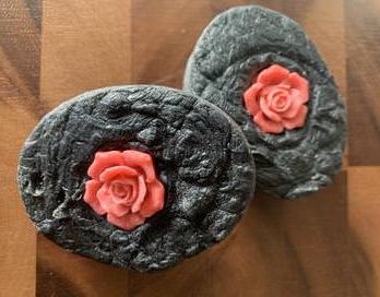 Artisan Soap Bar - Charcoal & Rose (Rustic), w/ Rosehip Oil