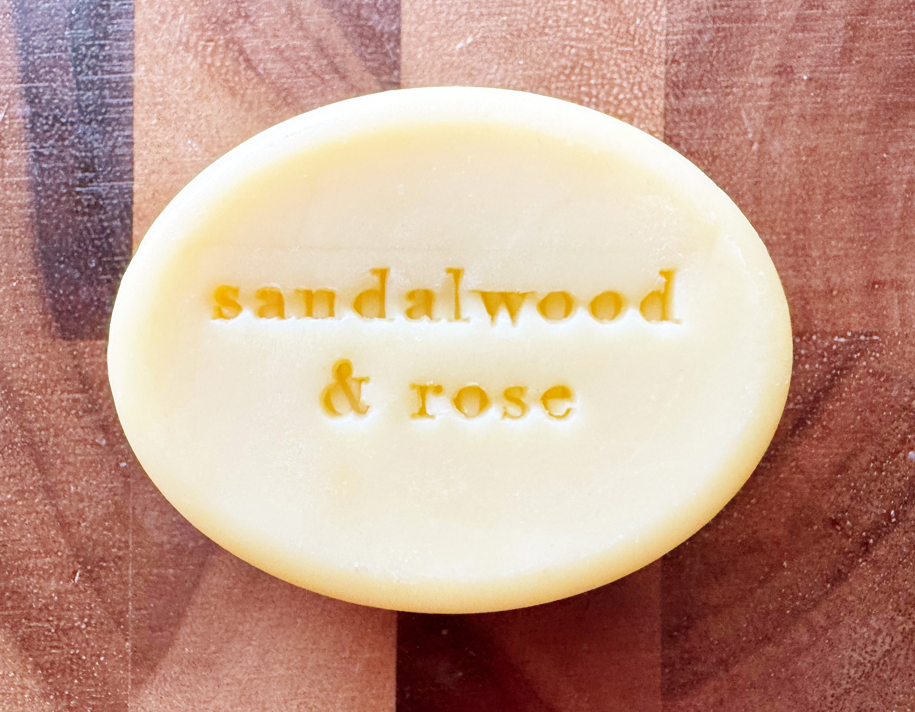 Barre de Savon Artisan - Bois de Santal & Rose (Basique)