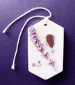 AO-AO - Hanging Wax Botanical Palette Freshener - Lavender, Lemon & Nutmeg (Scent) / Natural Colour / Long Oval