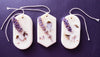 AO-AO - Hanging Wax Botanical Palette Freshener - Lavender, Lemon & Nutmeg (Scent) / Natural Colour / Long Oval